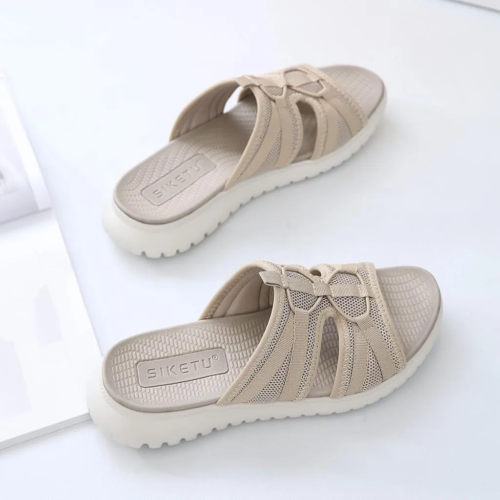 Women's Casual Walking Sports Athletic Slide Sandals Comfortable Slip On Yoga Mat Outdoor Lightweight Summer Beach Slippers