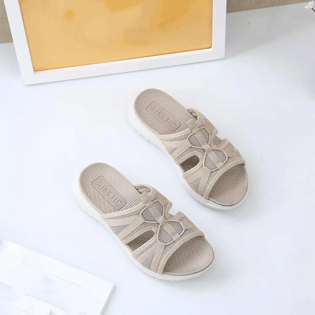 Women's Casual Walking Sports Athletic Slide Sandals Comfortable Slip On Yoga Mat Outdoor Lightweight Summer Beach Slippers