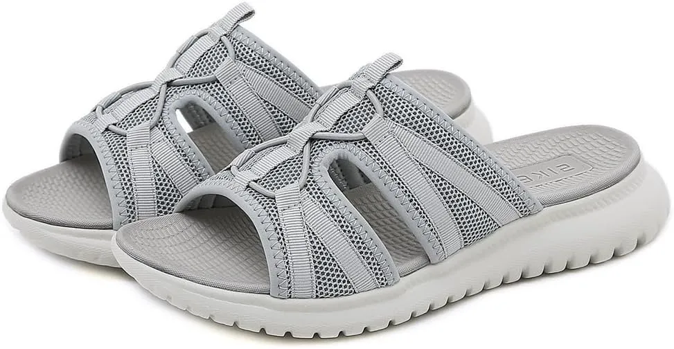 Women's Casual Walking Sports Athletic Slide Sandals Comfortable Slip On Yoga Mat Outdoor Lightweight Summer Beach Slippers
