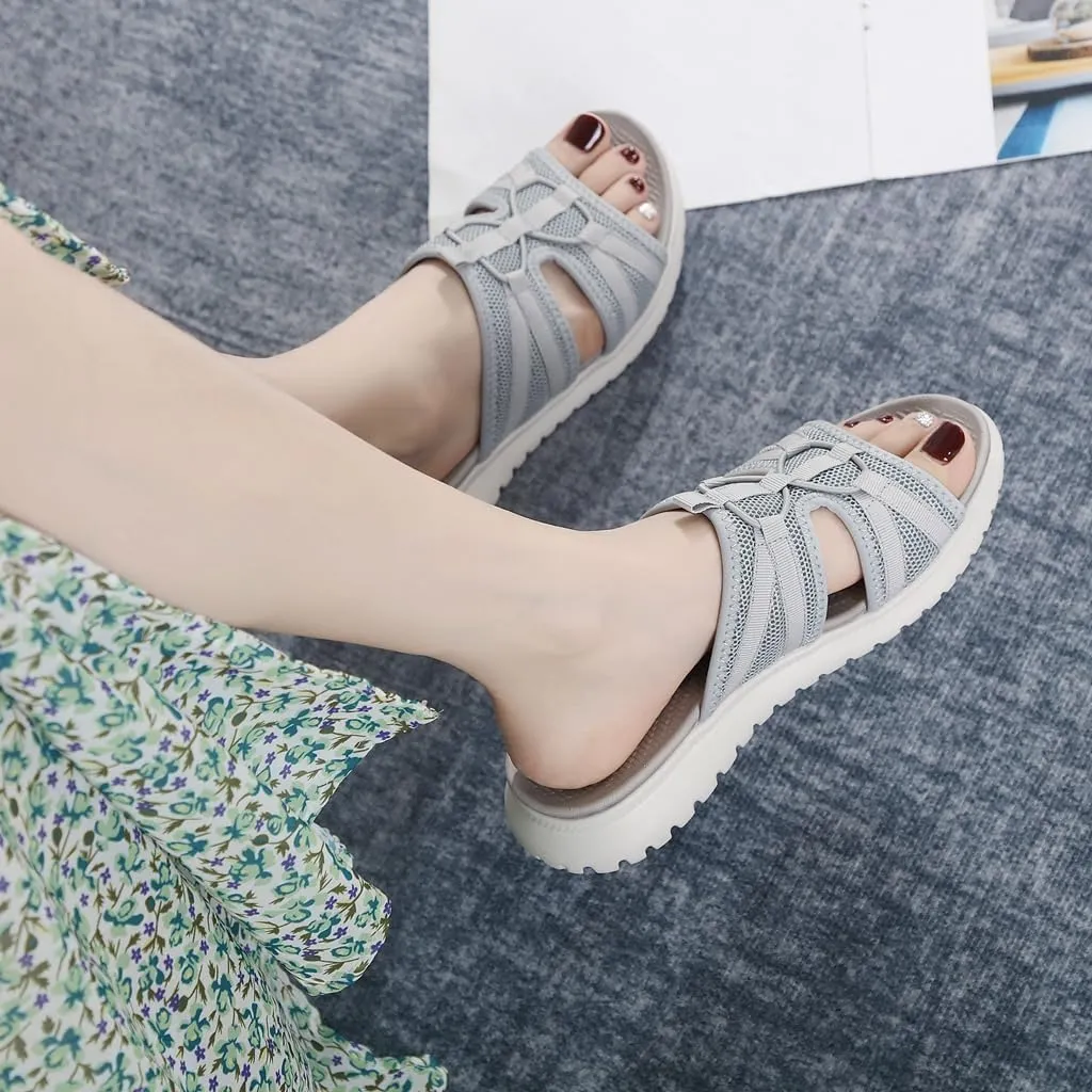 Women's Casual Walking Sports Athletic Slide Sandals Comfortable Slip On Yoga Mat Outdoor Lightweight Summer Beach Slippers