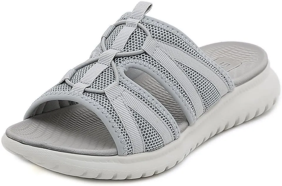 Women's Casual Walking Sports Athletic Slide Sandals Comfortable Slip On Yoga Mat Outdoor Lightweight Summer Beach Slippers