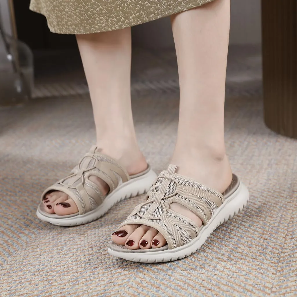 Women's Casual Walking Sports Athletic Slide Sandals Comfortable Slip On Yoga Mat Outdoor Lightweight Summer Beach Slippers
