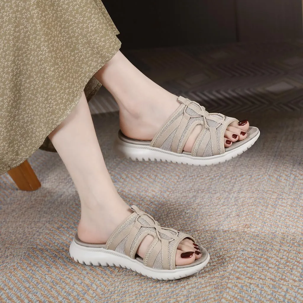 Women's Casual Walking Sports Athletic Slide Sandals Comfortable Slip On Yoga Mat Outdoor Lightweight Summer Beach Slippers
