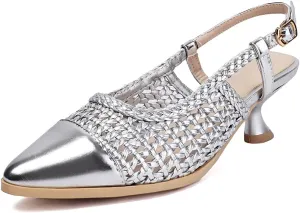 Women's Comfortable Woven Sandals - Black Breathable Design Metal Buckle Lightweight Shoes for Summer Travel or Casual Wear for Summer or Casual Outfits Shoes for Women