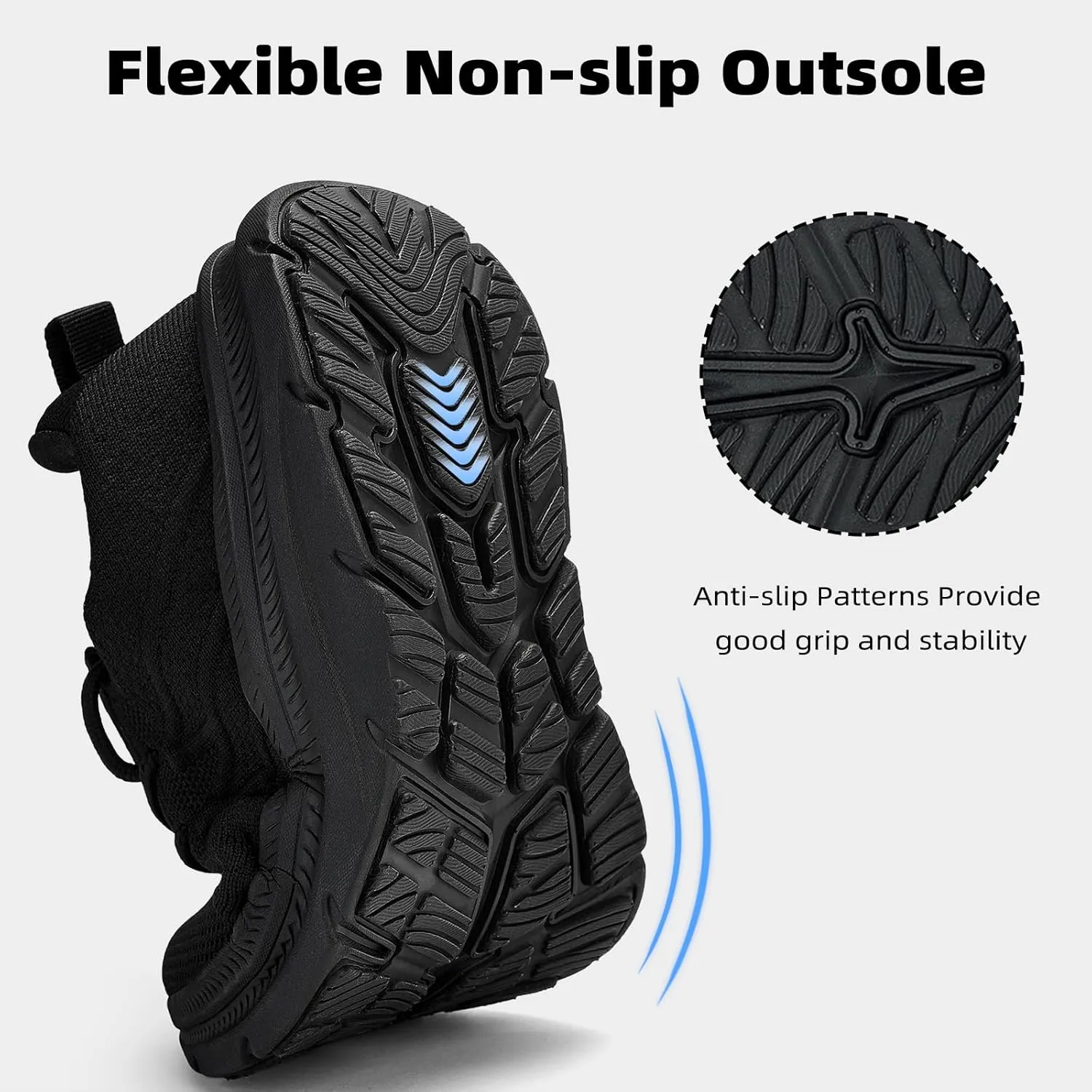 Women's Cushioning Running Shoes - Slip on Memory Foam Comfortable Walking Tennis Sneakers Ladies Athletic Gym Workout Sport Jogging Shoe Lightweight