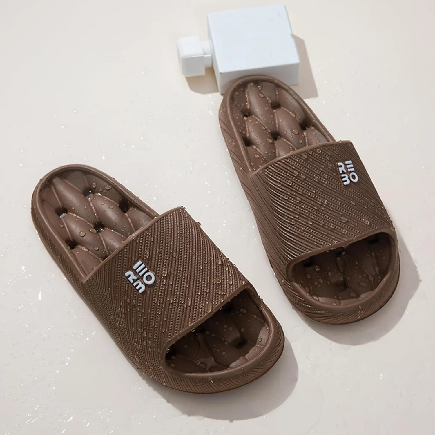 Women's Fashion Slippers Shower Shoes with Drainage Holes House Slippers Non Slip Pool Slides Women's Slides