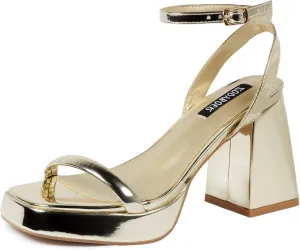 Womens High Heel Platform Sandals, Chunky Block Heeled Dress Sandals Summer Sandals With Ankle Strap, Open Toe Comfortable Party Shoes