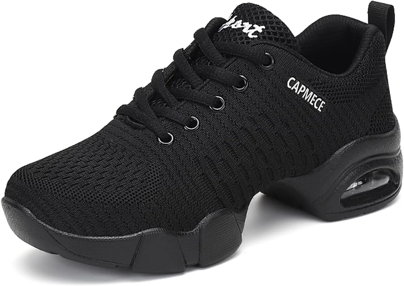Women's Jazz Shoes Lace-up Sneakers - Breathable Air Cushion Lady Split Sole Athletic Walking Dance Shoes Platform