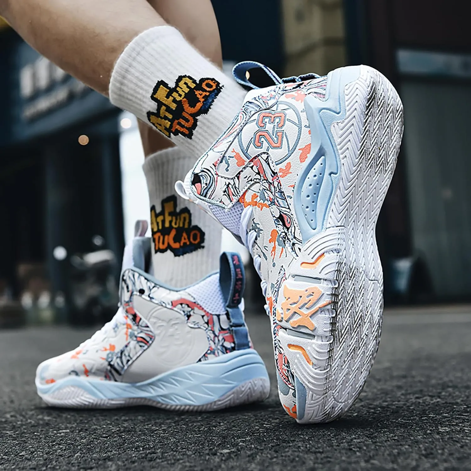 Womens Mens Basketball Shoes Breathable Comfortable Lightweight Fashion Athletic Sneakers Non Slip Outdoor Sport Shoes