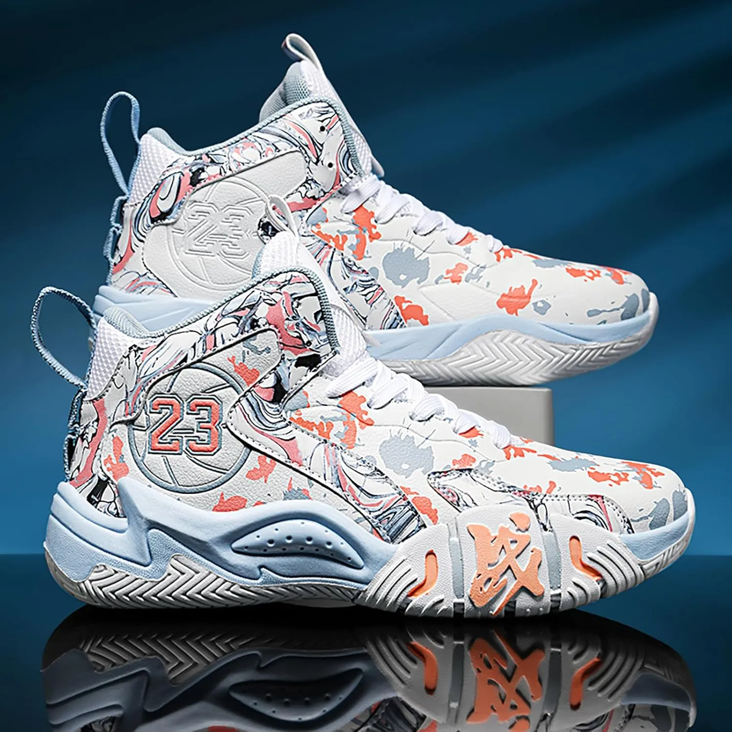 Womens Mens Basketball Shoes Breathable Comfortable Lightweight Fashion Athletic Sneakers Non Slip Outdoor Sport Shoes