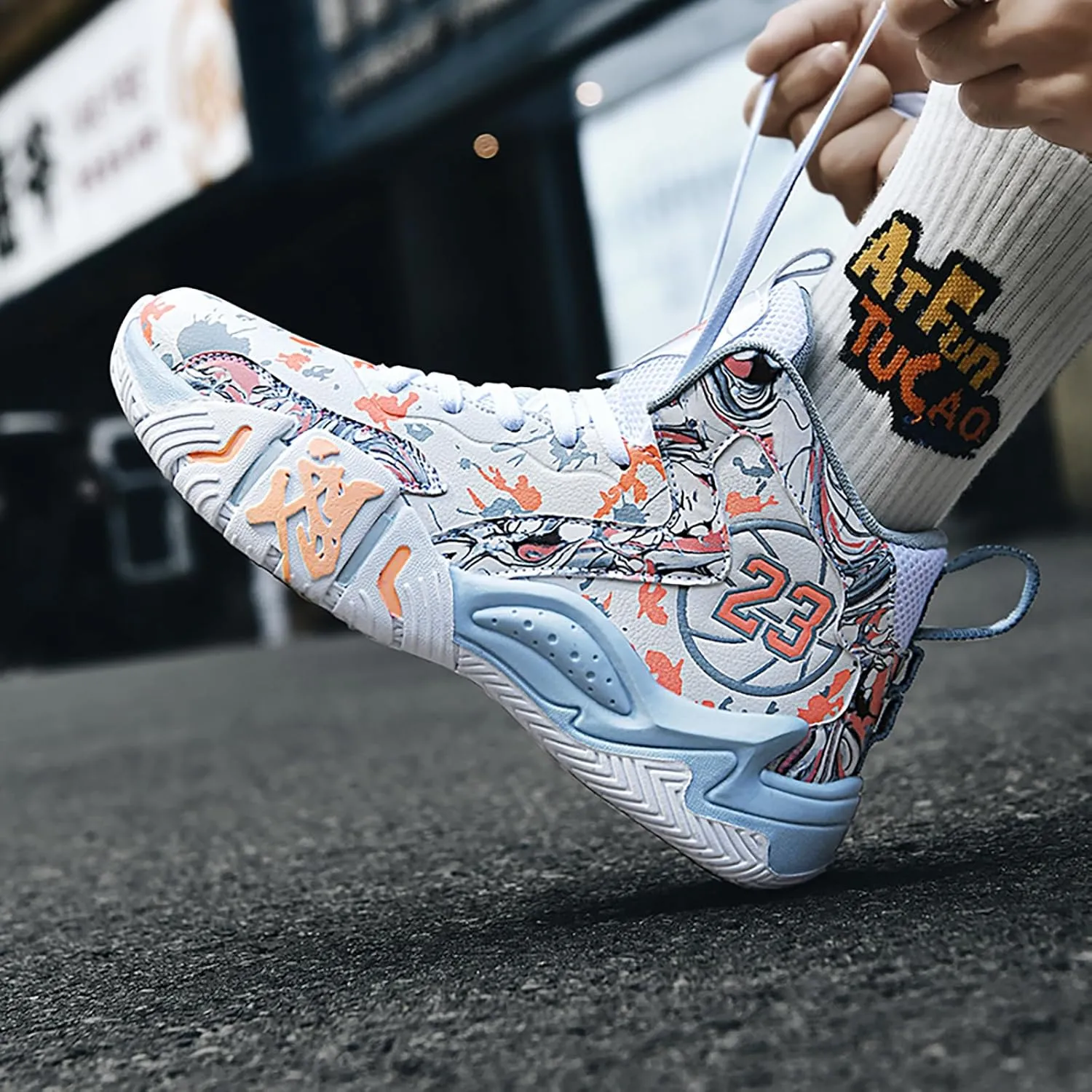 Womens Mens Basketball Shoes Breathable Comfortable Lightweight Fashion Athletic Sneakers Non Slip Outdoor Sport Shoes