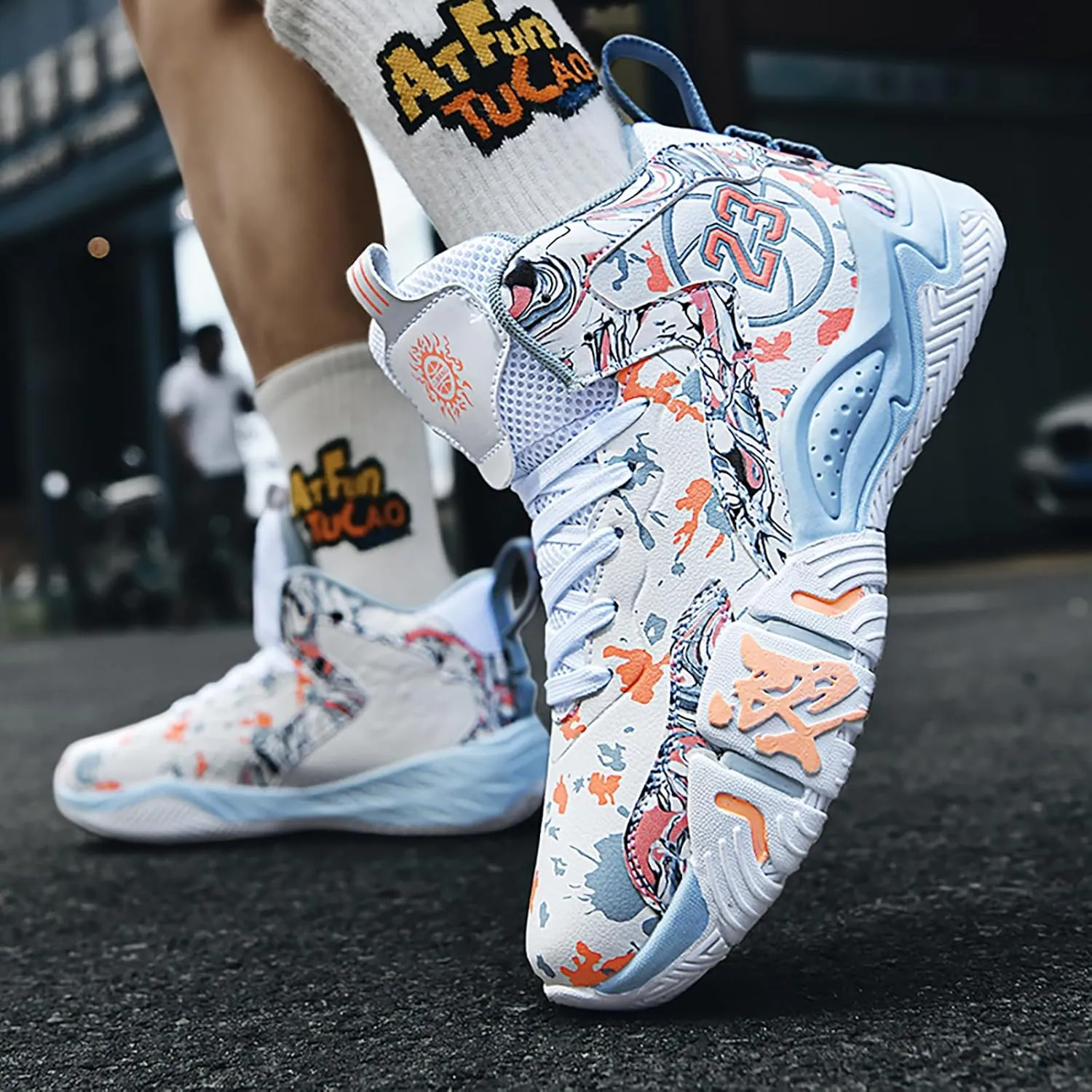 Womens Mens Basketball Shoes Breathable Comfortable Lightweight Fashion Athletic Sneakers Non Slip Outdoor Sport Shoes