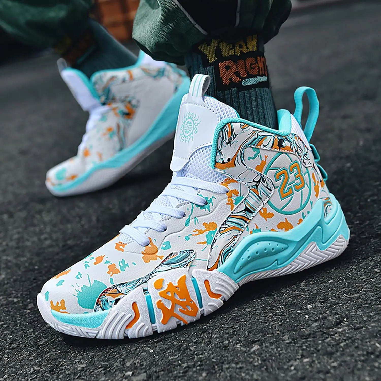 Womens Mens Basketball Shoes Breathable Comfortable Lightweight Fashion Athletic Sneakers Non Slip Outdoor Sport Shoes