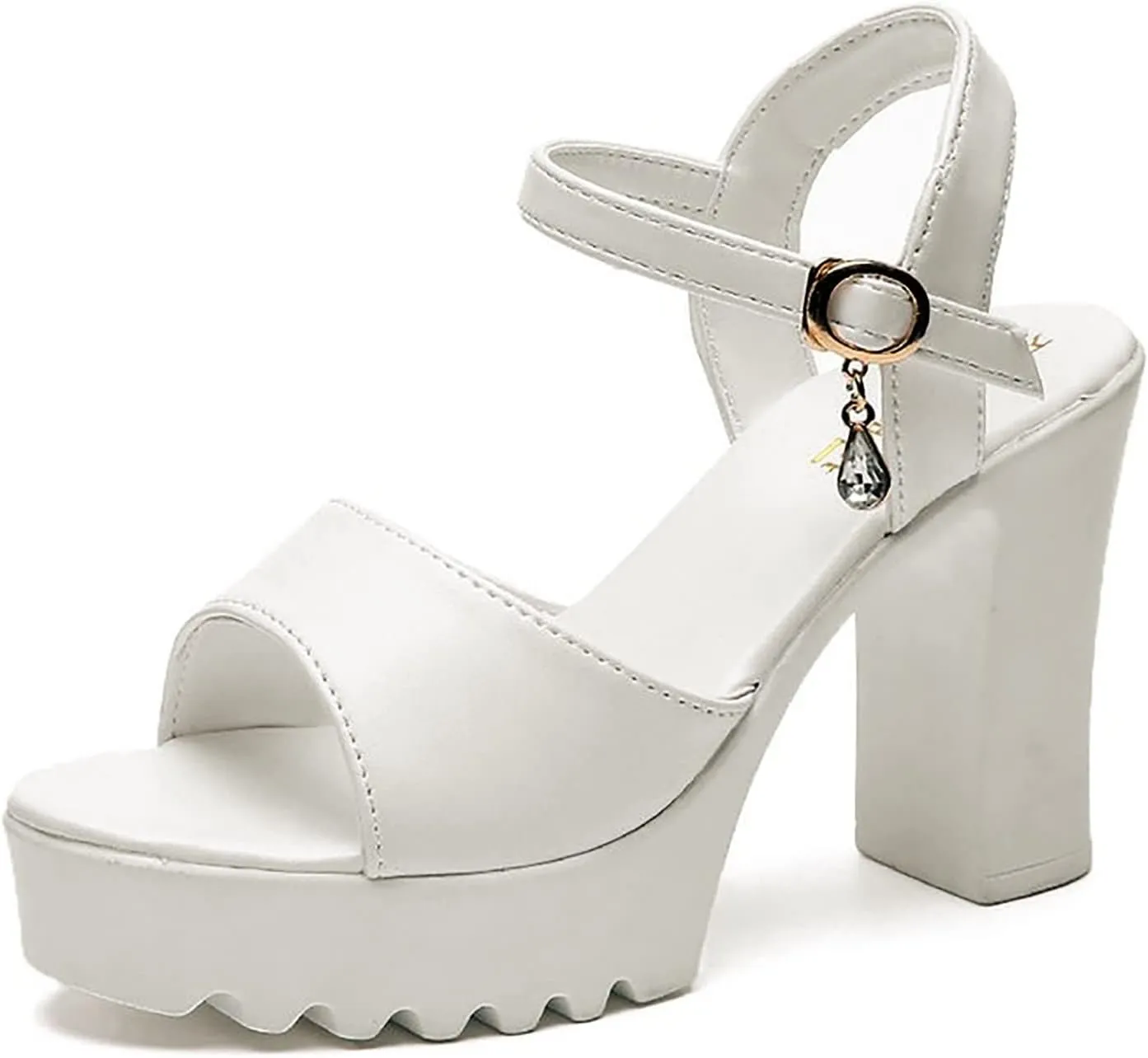 Women's Open Toe Ankle Buckle Heeled Sandals Strappy Ankle Strap Dress Party Shoes Temperament Banquet Shoes