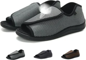 Women's Open Toe Diabetic Sandals, Adjustable Comfortable Lightweight Men Sandals, Sandals for Elderly Swollen Feet Indoor Outdoor