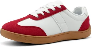 Women's Retro Low Top Sneakers Fashion Trainning Sneakers Casual Walking Shoes for Women/Men Gum Sole Walking Footwear Non Slip Trainers