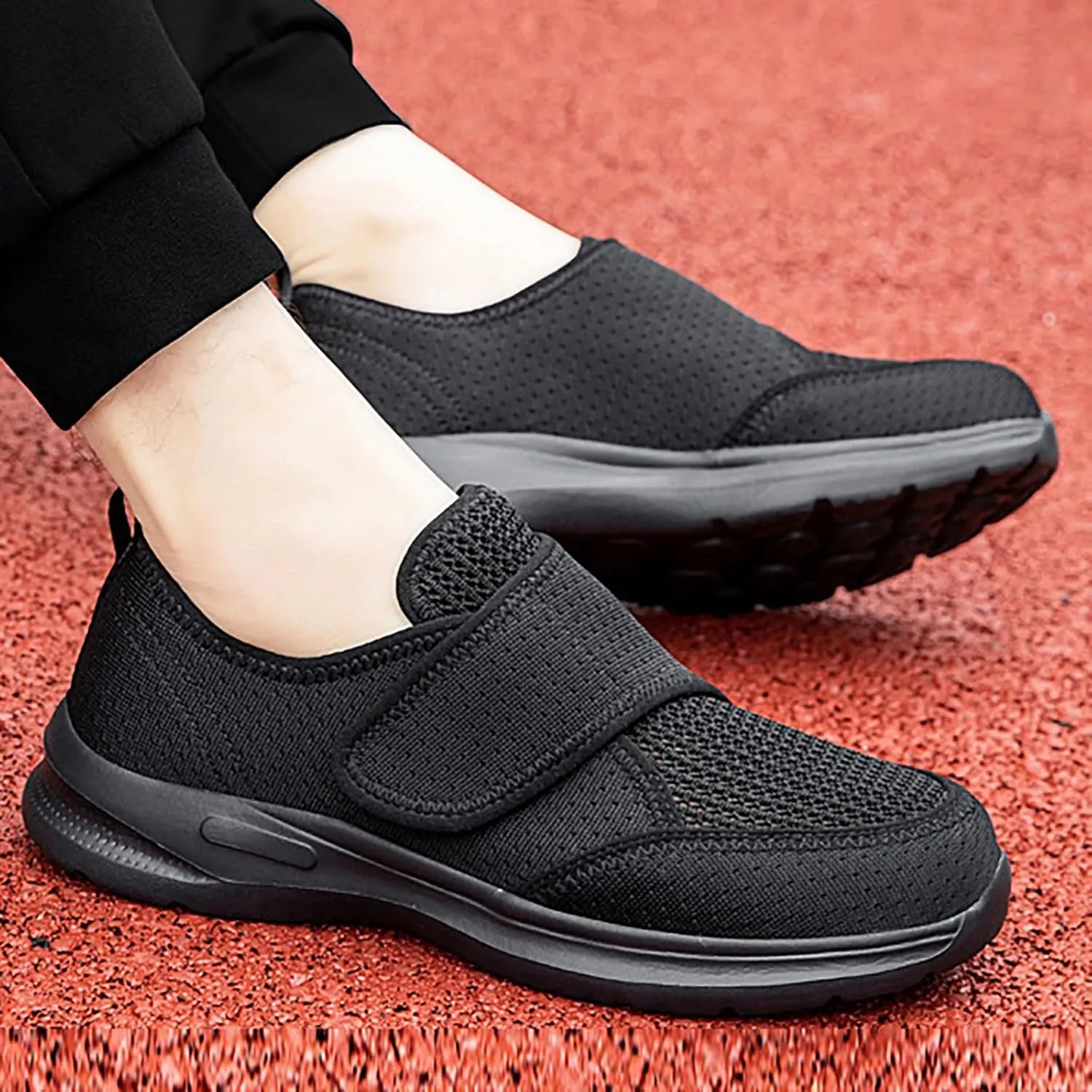 Women's Soft Orthopedic Shoes Breathable Woven Go Walking Slip On Foam Shoes Arch Support Hands Plaid Casual Shoes Men