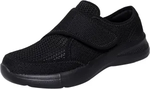 Women's Soft Orthopedic Shoes Breathable Woven Go Walking Slip On Foam Shoes Arch Support Hands Plaid Casual Shoes Men