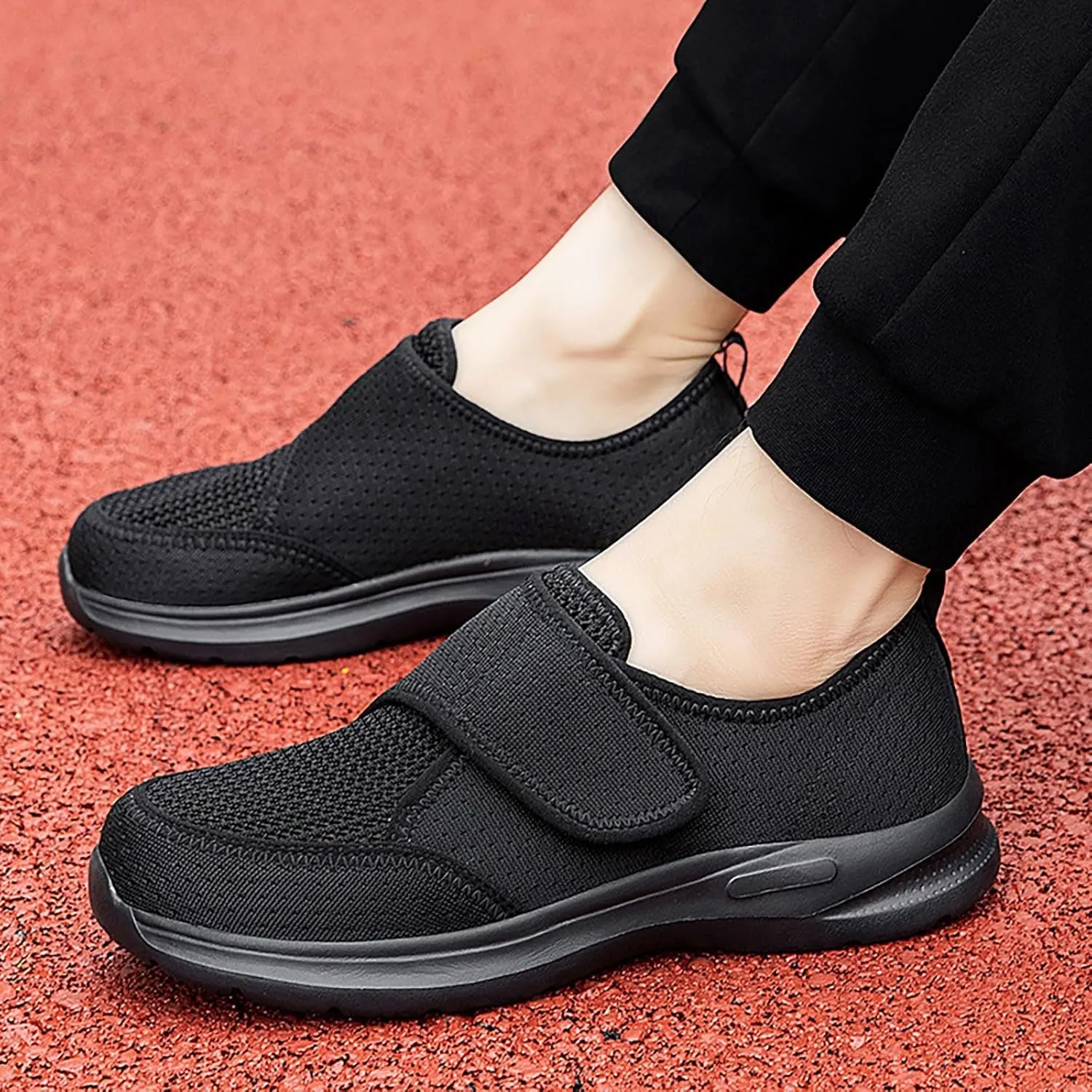 Women's Soft Orthopedic Shoes Breathable Woven Go Walking Slip On Foam Shoes Arch Support Hands Plaid Casual Shoes Men