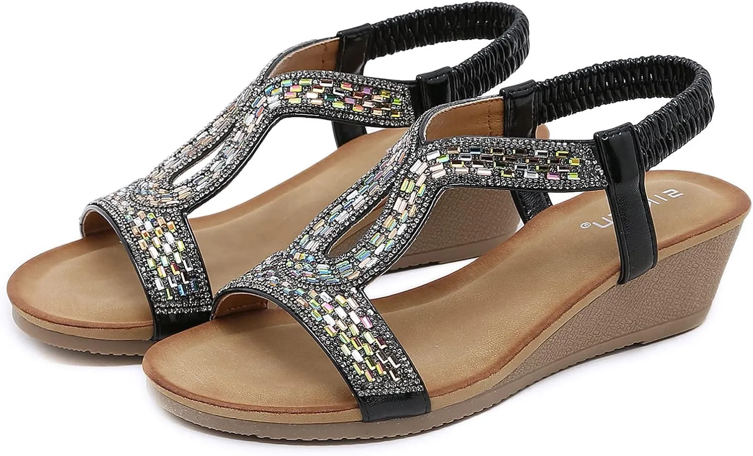 Women's Summer Sandals Beach Bohemian Beaded Ankle Walking Strap Casual Flip Flops Ladies Sexy Flats Comfortable Shoes