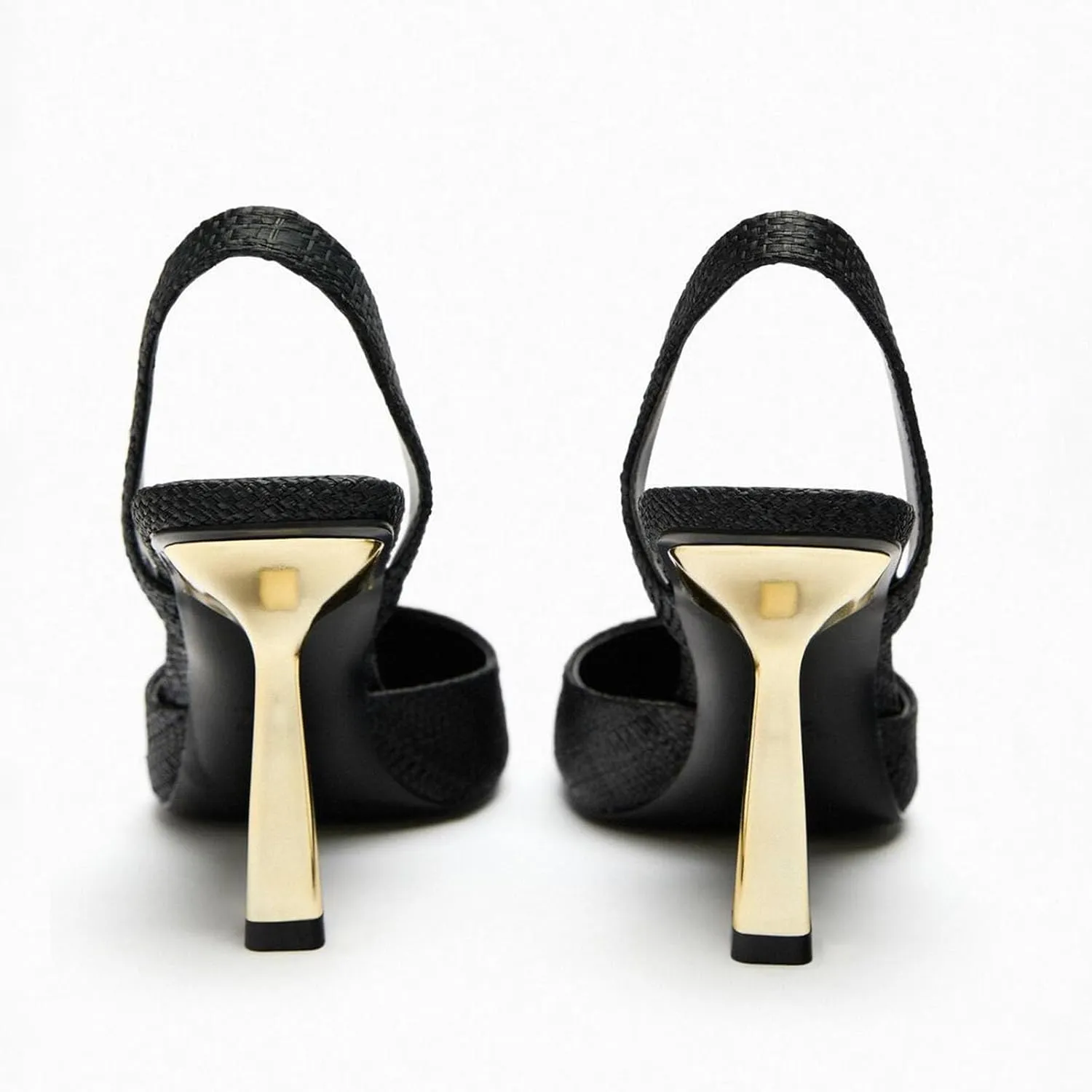 Women's Summer Shallow Mouth Pointed High Heels Metal Stiletto Closed Toe One-Strap Slingback French Sandals