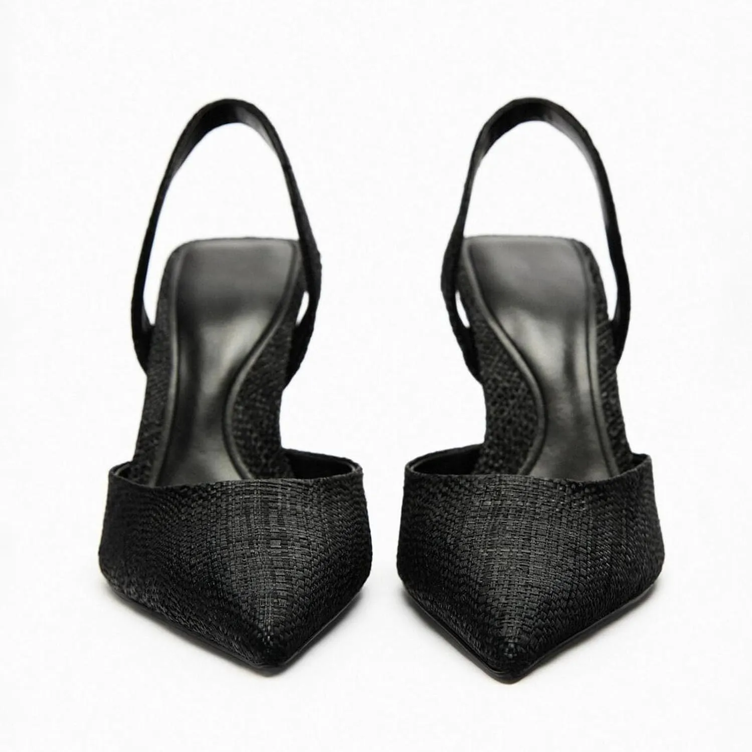 Women's Summer Shallow Mouth Pointed High Heels Metal Stiletto Closed Toe One-Strap Slingback French Sandals