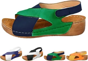 Yilia Orthopedic Sandals for Women, 2025 New Summer Comfortable Sandals Arch Support Wedge Sandal, Womens Orthopedic Platform Dressy Wedge Shoes